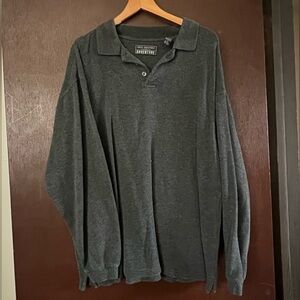 John Ashford Men's Dark Gray Polo Shirt L